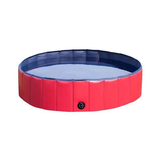 Red Small Складная Ванна для домашних животных, плавательный бассейн для щенков, кошек, собак, ванна для купания, шайба для ванной - Цвет: Red Small