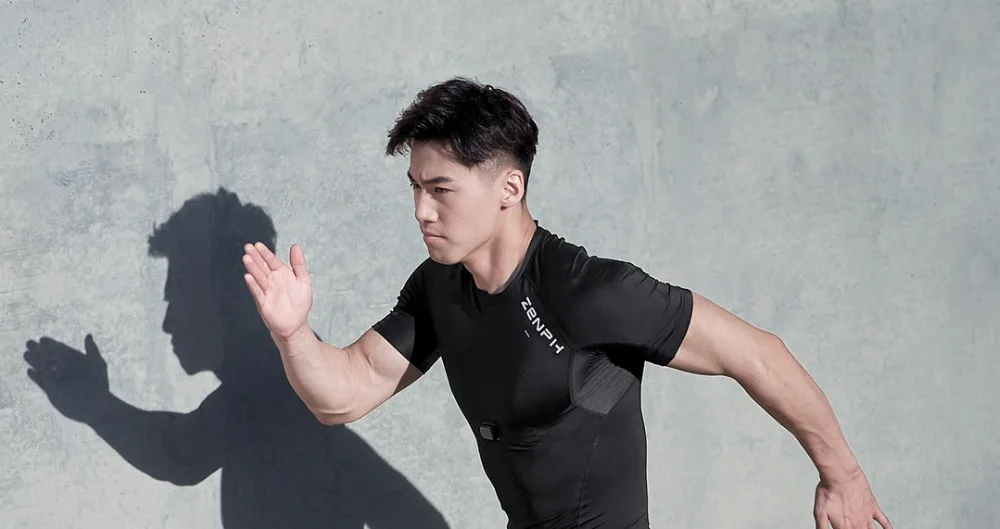 Xiaomi Zaofeng Спортивная рубашка с умным чипом высокая эластичность давление SensElast 3D кроп Обнаружение пульса потребление калорий
