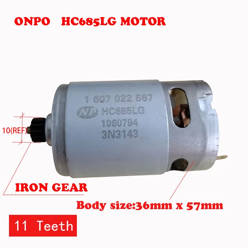 ONPO 18V 11 зубы мотор HC685LG1607022587 используется для поддержания Gsr18 2 li Bosch 3601ja4300 Дрель |