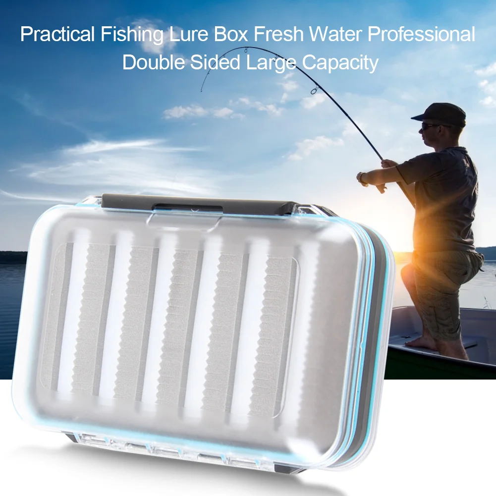 

Portable With Handle Fresh Water Organizer Double Sided Large Capacity Fishing Lure Box Sea Tackle Practical Accessories Outdoor