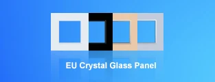 Rainbo Роскошный Crystal White Стекло Панель 2 кадра розетки Панель 151 мм* 80 мм ЕС Стандартный DIY интимные аксессуары A288W/B1