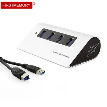 

USB 3.0 Hub 4 Port Computer Accessories Multi USB Splitter High Speed Power Adapter With TF SD Card Reader For Laptop PC Desktop