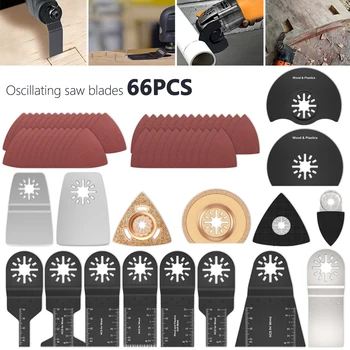 

66pcs Oscillating Multi Tool Saw Blade For Fein Bosch Multimaster Makita Bosch Cutting Wood Tools For Renovator Power Blades