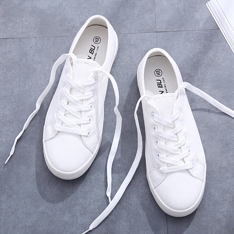加硫夏スニーカー女性トレーナー白スニーカーレザー キャンバスシューズのtenis Femininoクラシックカジュアル綿zapatos Mujer Women S Vulcanize Shoes Aliexpress