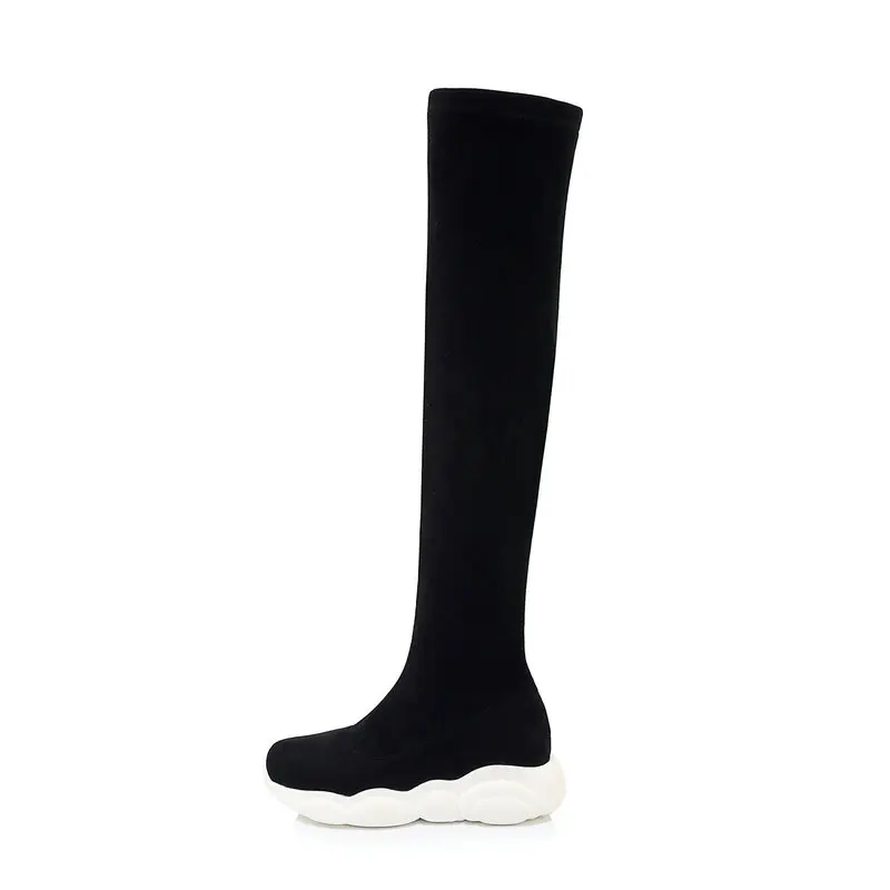 NEMAONE Women flat platform over the Knee High Boots Woman casual shoes woman motorcycle Boots woman large Size 34-43