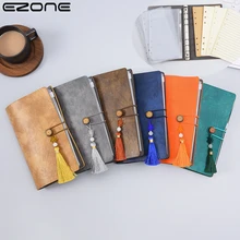 

EZONE A6 Notebook Loose-leaf Journal Retro Notepad Student Stationery Back To School Leather Personality Stationery 80 Sheets