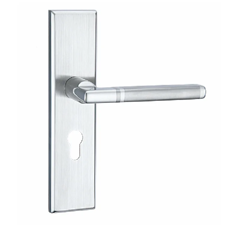 

Simple Stainless Steel Brushed Doorknob Protector Straight Handle Bedroom Wooden Doors Machinery Handle Lock Steel Wooden Door L