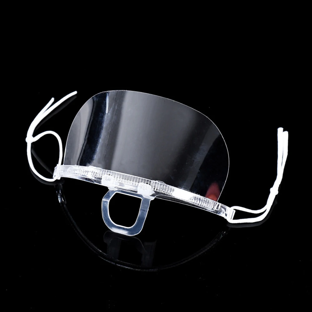 10PCS Restaurant Mouth Mask Sheild Transparent Unisex Colorful Face Reusable Plastic for Hotel Chef | Красота и здоровье