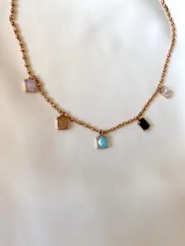 

Colorful Multi Stone Gold-plated Necklace…