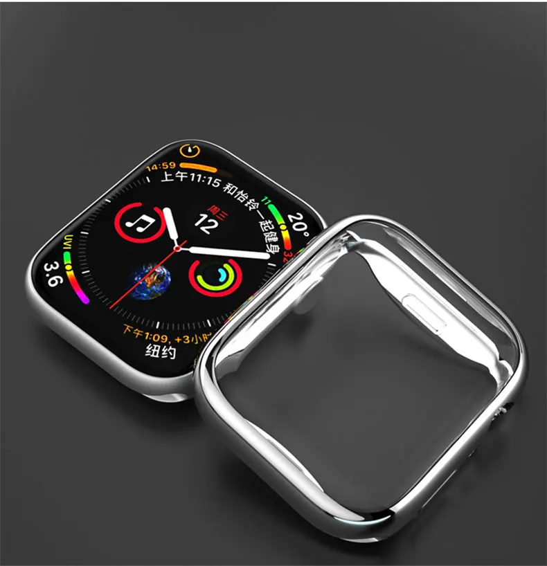 Cover for Apple Watch Case 45mm/41mm 44mm/40mm 42mm/38mm TPU bumper Accessories Screen Protector iWatch Series 6 4 3 SE 7 8 Case