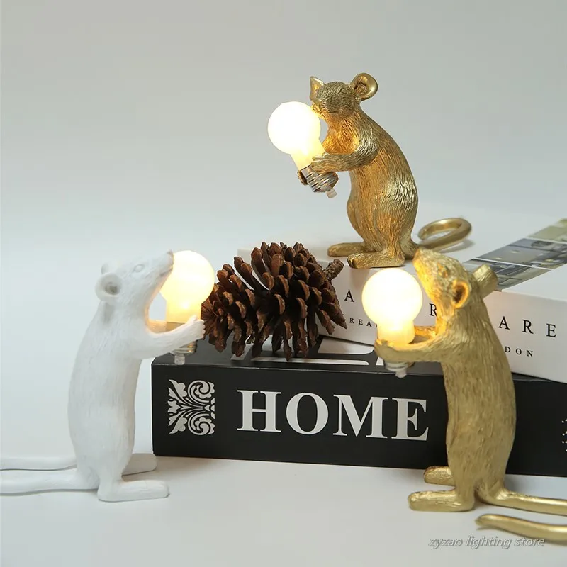Permalink to Mouse Resin Decor Night Light Desktop Decor Cartoon LED Animal Night Lamps Children’s Room Bedside Lamps Mouse Gifts Table Light