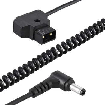 

Coiled 1M/3.28Ft D-Tap 2Pin Male To Dc 5.5 X 2.1Mm Adapter Cable Extension Elastic Line For Anton V-Mount Battery Dslr Cage Rig