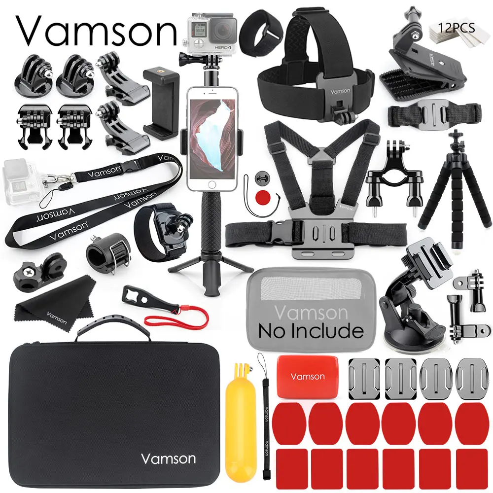 VS81B Vamson для Go pro Аксессуары для Gopro Hero 7 6 5 4 черный селфи белый штатив для DJI OSMO действие для Xiaomi yi 4K VS81 - Цвет: VS81B