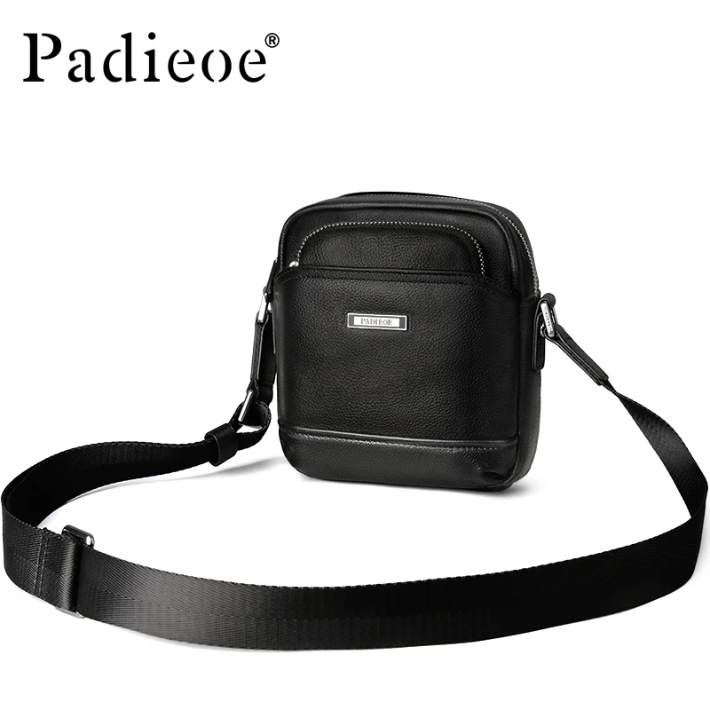 mens messenger bag mens shoulder bag Padieoe genuine leather shoulder bag for man small high quality men crossbody bag black cow leather mini messenger man