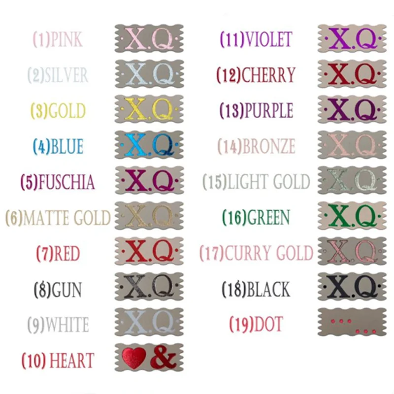 Favorite brand luggage tags Personalized custom name initial Multicolor Selection hot stamping keepall tag with box