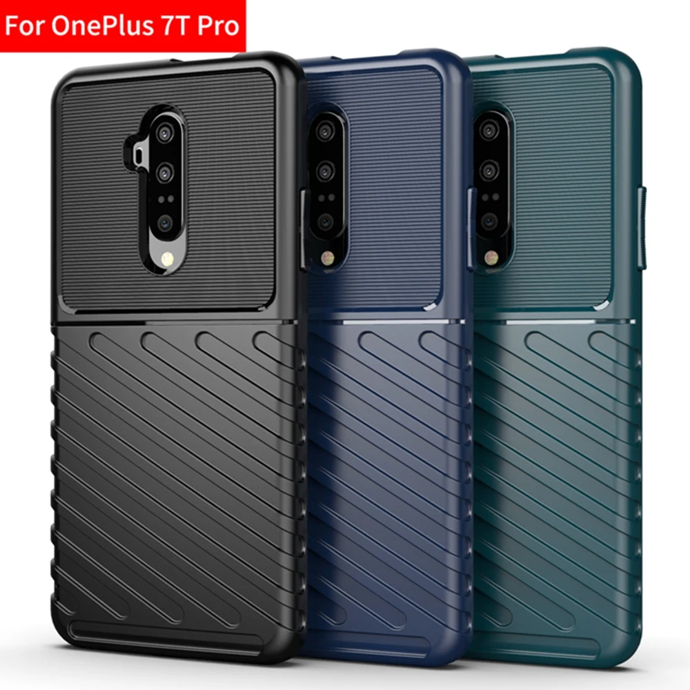 OTAO противоударный защитный чехол для OnePlus 7T Pro 3D в полоску бизнес-чехол One Plus 7t