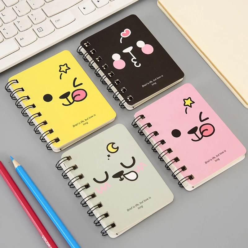 

1 PCS Mini Cartoon kawaii Notebook A7 Notebook 80 Page Paper Notepad Diary Writting Paper School Supplies Stationery