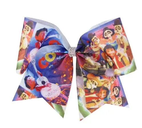 

NEW 7 Inch Cheer Bows With Rubber Band For Girls Kids Ponytail Hair Bows Holder Cheerleading bowknot Hair Accessories
