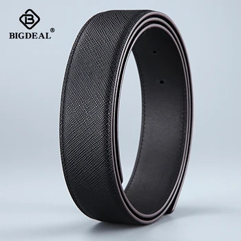 

High Quality Men Belt Body Strap Genuine Leather Belt Without Buckle Belts for Men Male Smooth Buckle Waistband Luxury Business