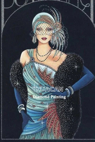 Huacan Diamond Painting Full Drill 5d Beauty Decor For Home Mosaic Girl Diamond Art Embroidery Lady Diamond Art - Цвет: AP9983