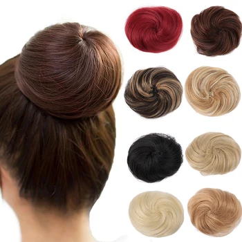 

DIANQI synthetic clip chignon donut 30g elastic hair bun cushion hair rope hair extensions rubber band