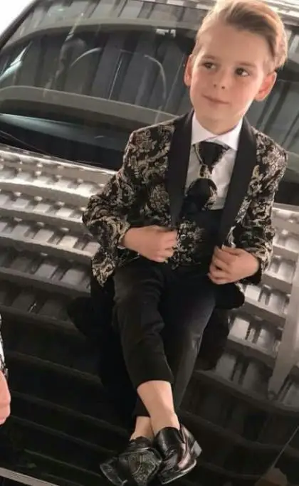 

Boy's Suits 3 Pieces Beach Wedding For Kid Shawl Lapel Formal Prom Suit (Jacket+Pants+Vest) Little Boys Formal Wear