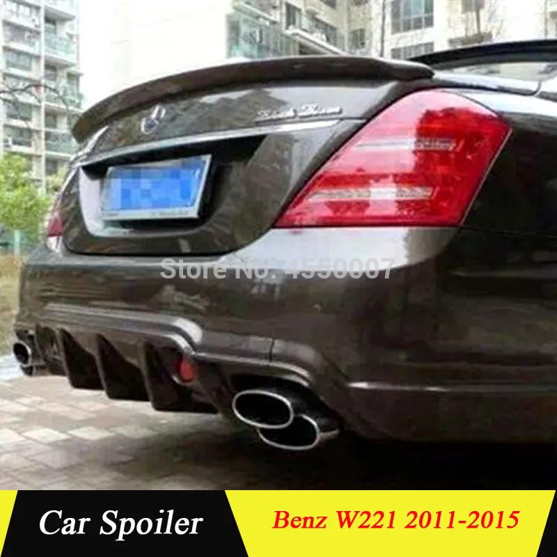 

For Mercedes Benz S Class W221 2008 2009 2010 2011 2012 ABS Material spoiler rear trunk wings for benz S320 S400 S420 S450 S600