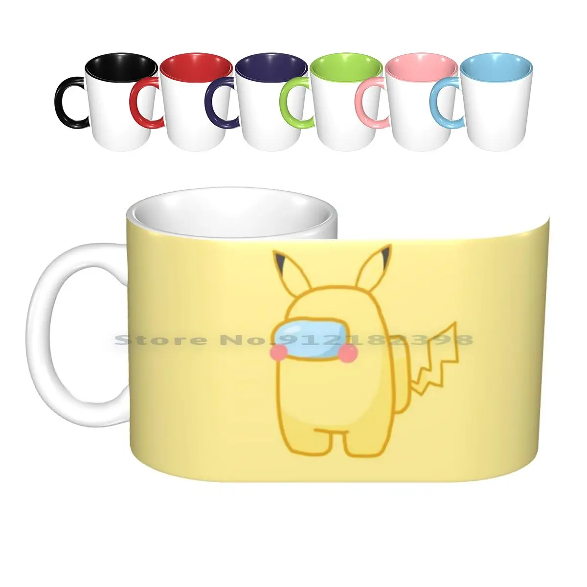 Tazze In Ceramica Tazze Da Caffè Tazza Da Tè Al Latte Anime Innerbroth Cute Kawaii Thunder Yellow Chu Creative Trending Vintage Gift Bottle Cup
