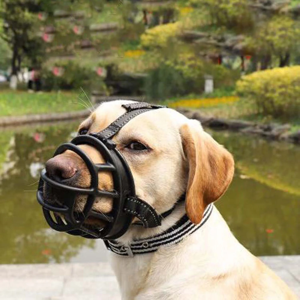 Comfy Soft Silicone Pet Dog Muzzle Breathable Basket Muzzles for Small Medium Large and X-Large Dogs Stop Biting Barking Chewing | Дом и сад