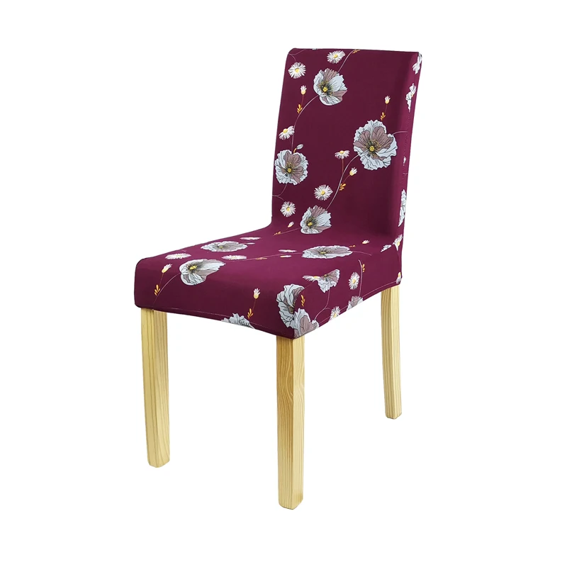 Новая накидка на стул из спандекса, эластичные Чехлы для стула, обеденные Чехлы, Декоративные Чехлы для стула, цветочные чехлы для кухни, свадьбы, банкета, отеля - Цвет: 16