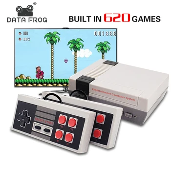 DATA FROG Mini TV Game Console Support HDMI/AV 8 Bit Retro Video Game Console Built-In 600/620 Games Handheld Gaming Player coolbaby hdmi out retro classic handheld game player family tv video game console childhood built in 600 games for nes mini p n