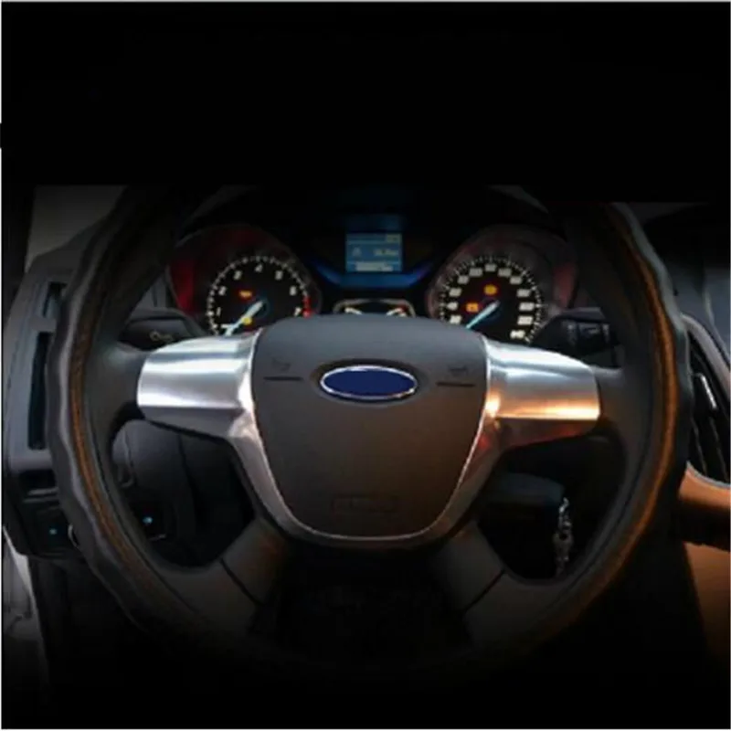 1 шт. для Ford Focus 3 MK3 (2012 2014)/для KUGA 2013 2015 Аксессуары автостайлинг отделка рулевого