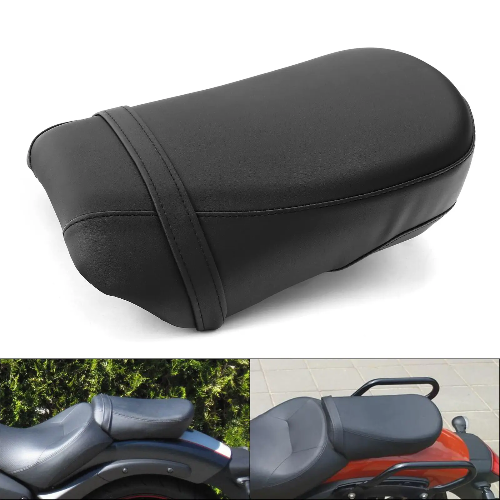 

Motorcycle Black Passenger Pillion Seat For Kawasaki Vulcan S 650 VN650 2015-2024 2022 2021 2020 2019 2018 2017 2016