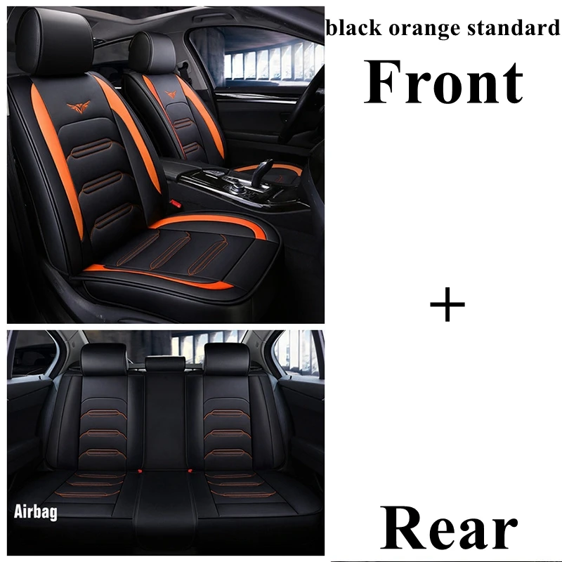Dingdian чехол для автокресла для toyota corolla yaris pruis hilux fj cruiser lc prado vios auris matrix venza zelas автомобильные аксессуары - Название цвета: black orangestandard