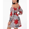 African Fashion Dress Dashiki Women Plus Size Vestidos Clothing Sloping Shoulder Short Skirt Print Top Ankara Robe Africaine ► Photo 2/6