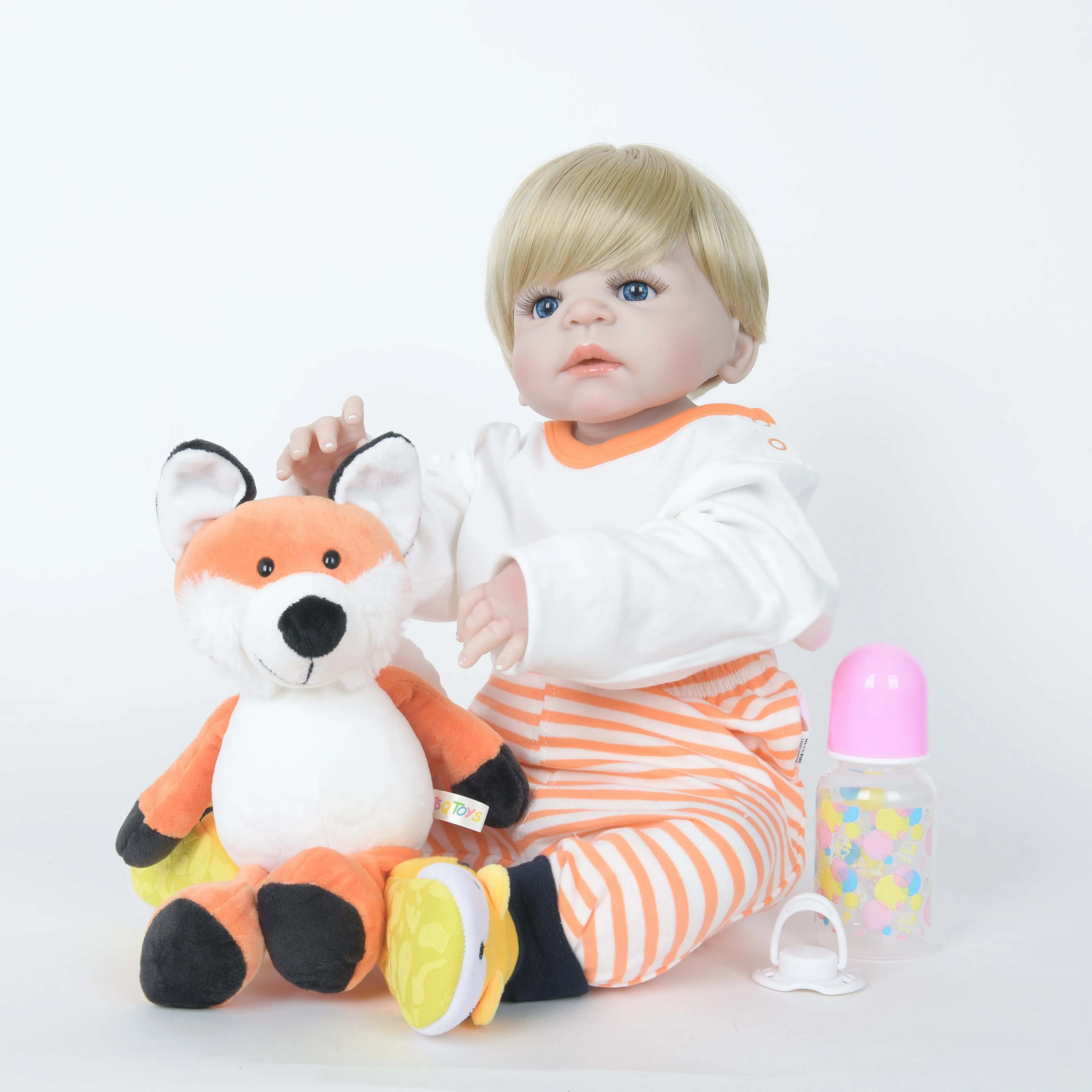 22 дюйма 55 см Bebe Reborn Baby Doll полный виниловые куклы Мягкие силиконовые реалистичные куклы новорожденных принцесс детские очаровательный реборн для игрушечный олень, детский приятель