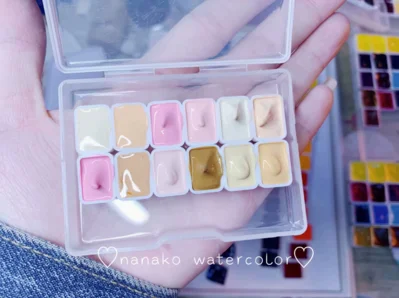 0.5ML12color Подлинная Holbein телесный цвет кожи Акварельная краска Shiminke DS aquarella Aquarell суб-посылка персонаж цветная коллекция - Цвет: 0.5ML12color