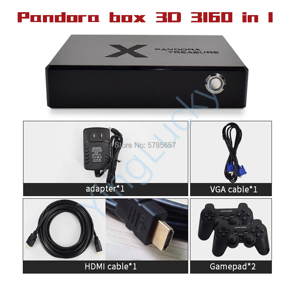 Игровой автомат Pandora Box 3D 3160 в 1 с беспроводным/проводным геймпадом|Игры монетами| |