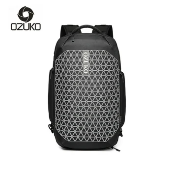 

OZUKO Men's Back Pack Waterproof Male Backpack Multifunction Laptop Bag USB Charging Bags Large Capacity Travel for Men Casual