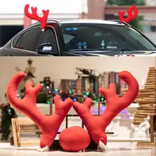 3 шт./компл. Рождество украшение автомобиля лося, оленя с красным носом Веселый Рождественский набор