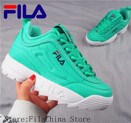 FILA Disruptor II 2; беговые кроссовки с толстой и высокой подошвой; Мужская и женская обувь; Fila Tenis