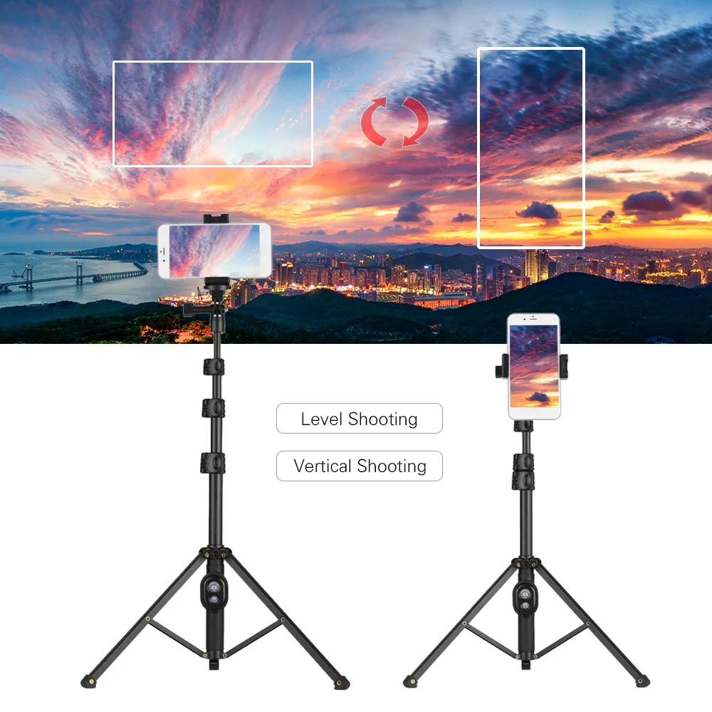 2-в-1 Беспроводной селфи-Палка с Bluetooth для iPhone, Android samsung huawei смартфонов Xiaomi Выдвижная мини штатив-Трипод