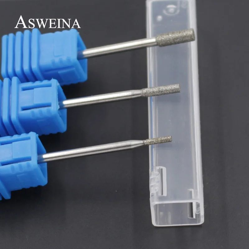 

ASWEINA 1pcs 3 Size Diamond Burrs Electric Nail Drill Bit Nail Art Accessory Remove Dead Skin Nail File Foot Care Tools