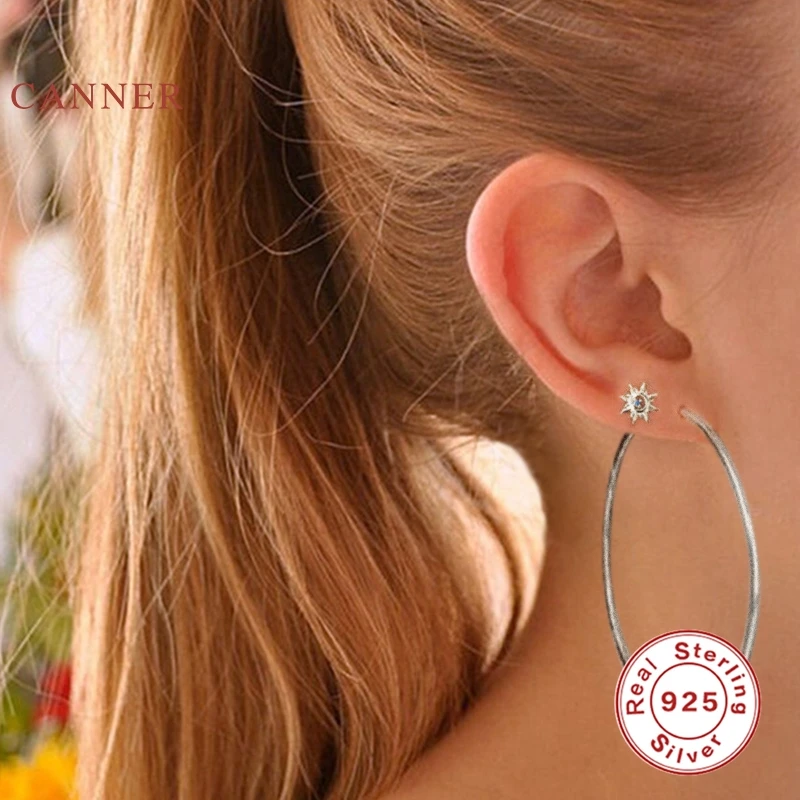 Small Medium Size 925 Sterling Silver Small Hoop Earrings For Women Men Round  Circle Earrings Hoops Ear Rings Earings Jewelry - AliExpress