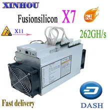 Тире шахтерная микросхема FusionSilicon X7 262GH/S X11 Майнер тире монет добыча лучше, чем Antminer D3 D5 Байкал BK-X X10 BK-G28 STU-U6