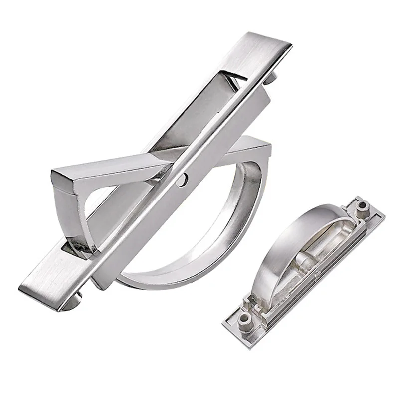 

2 Pcs Concealed Furniture Recessed Handles Door Knobs Flip Cabinet Drawer Set