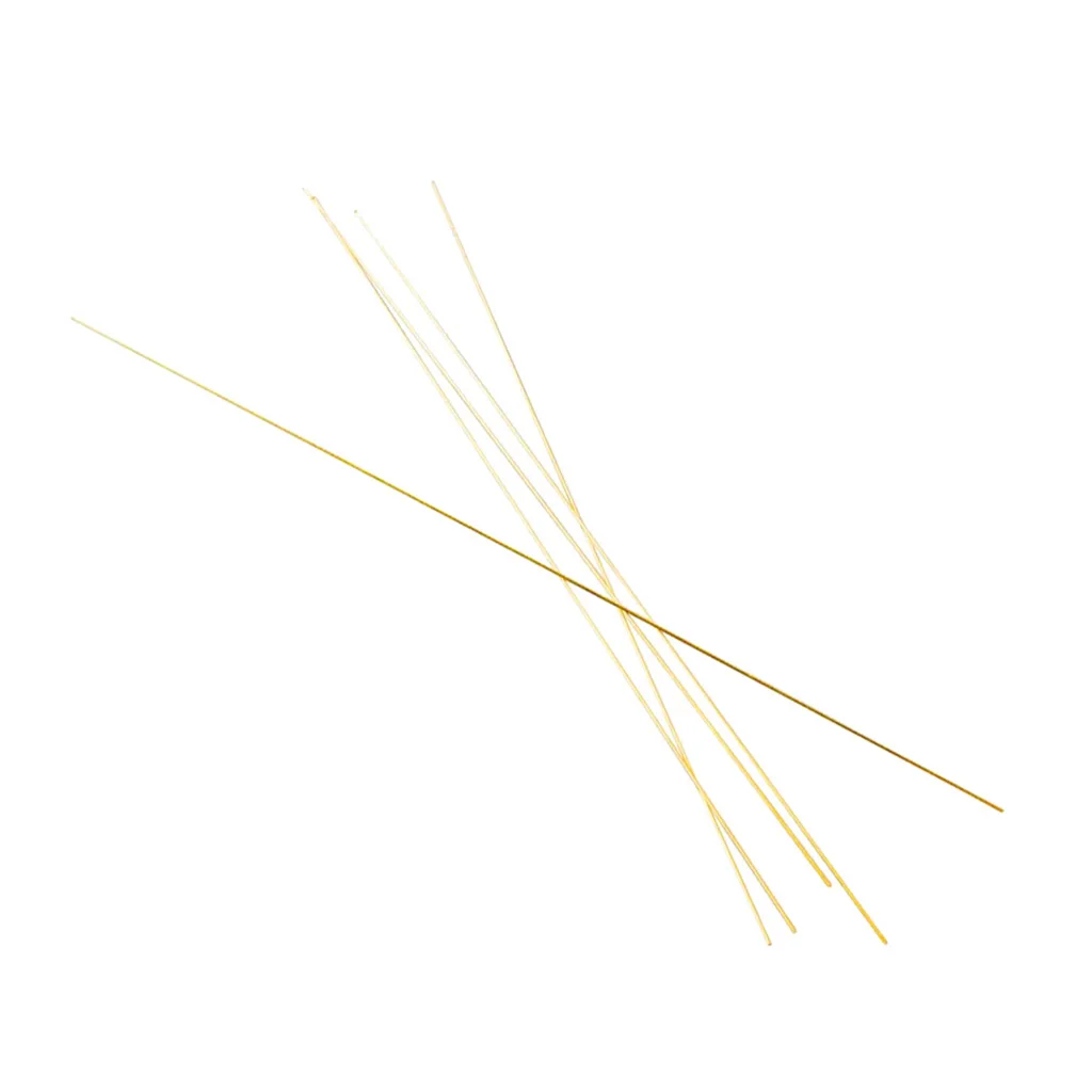 5Pcs Round Solid Copper Brass Rods, Copper Tool for DIY 300mm Length, Great for Outdoor Landscape and Garden Decoration