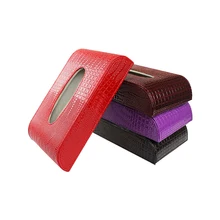 Сексуальный Змеиный узор Кожаный Автомобильный тканевый ящик блок тип приборная панель полотенце бумажный чехол для дома авто офис использования красный фиолетовый