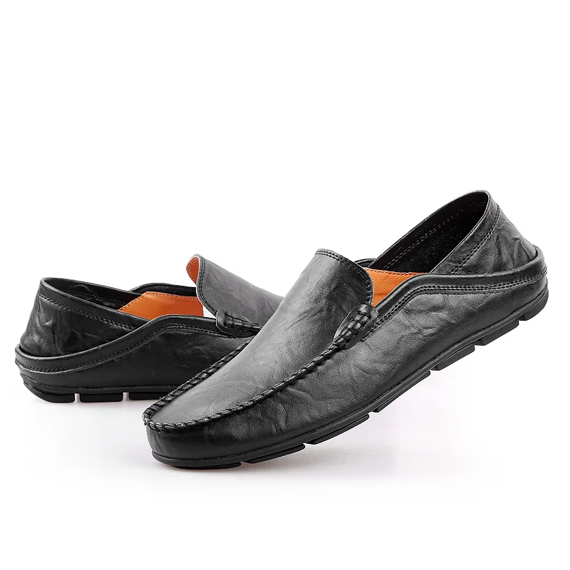 Men Flats Gommino Driving Shoes Brand Fashion Summer Style Soft Moccasins Loafers High Quality Split Genuine Leather | Обувь