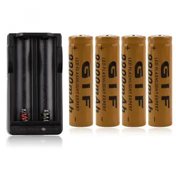 

4PCs Car Battery Charger Fast Car Charger 3.7V 9900mAh Rechargeable 18650 Li-ion Battery + Charger Car Accessories